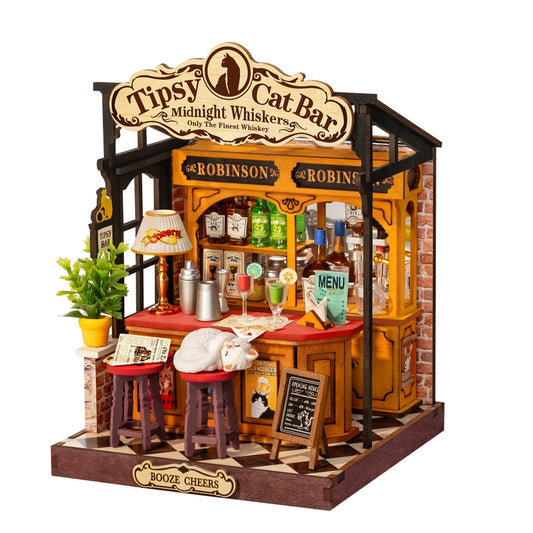 TIPSY CAT BAR 3D WOODEN PUZZLE KIT