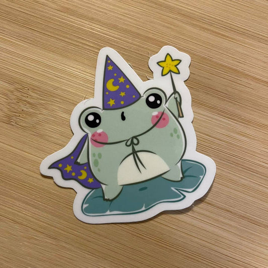KAWAII MAGIC WIZARD FROG STICKER