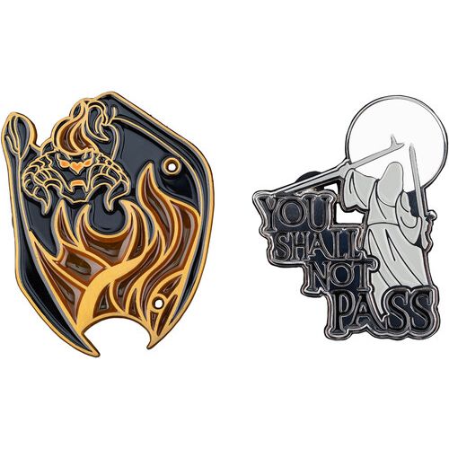 THE LORD OF THE RINGS YOU SHALL NOT PASS WETA WORKSHOP STACKABLE PIN SET