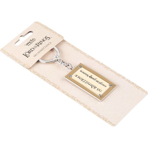 THE LORD OF THE RINGS NO ADMITTANCE SIGN KEYCHAIN