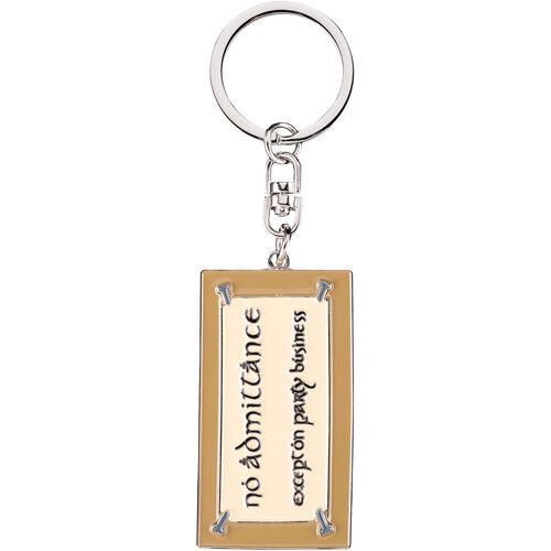 THE LORD OF THE RINGS NO ADMITTANCE SIGN KEYCHAIN