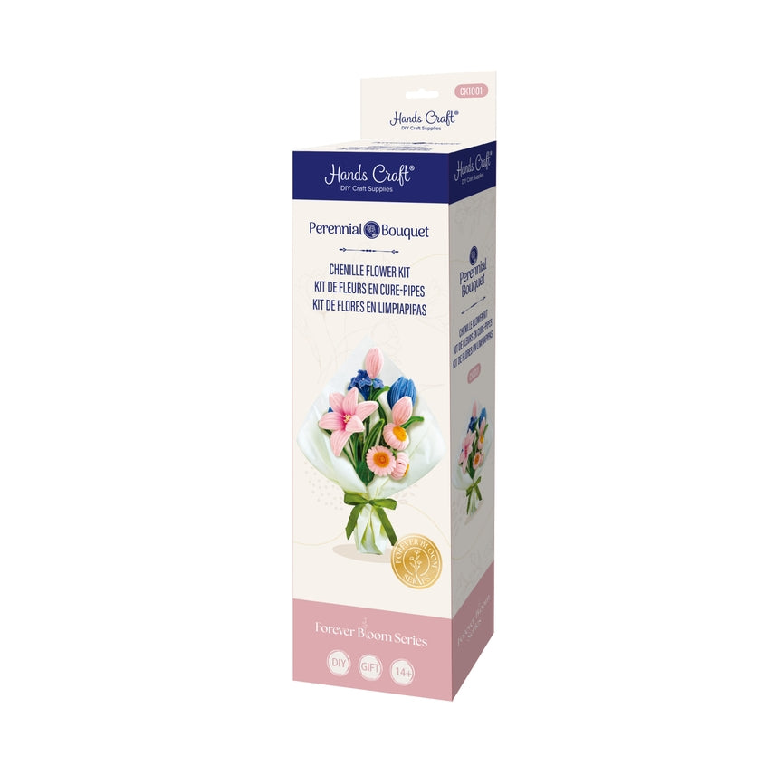 PINK & BLUE CHENILLE FLOWER KIT