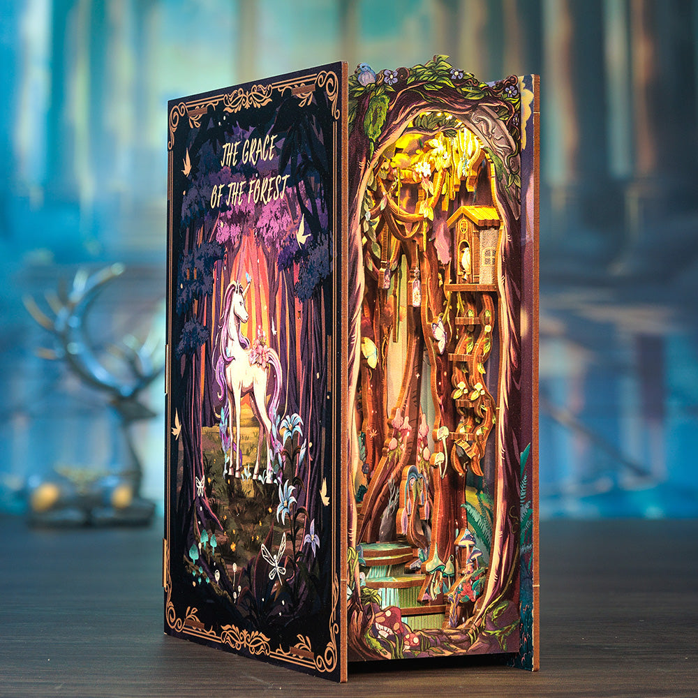 THE GRACE OF THE FOREST 3-D WOODEN MINIATURE BOOK NOOK KIT