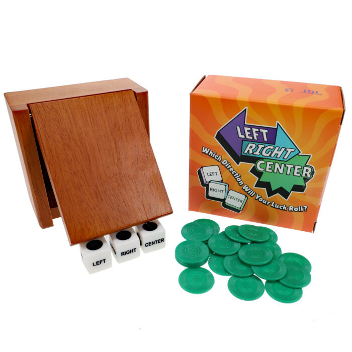 LEFT RIGHT CENTER DICE GAME IN WOODEN BOX (LRC)