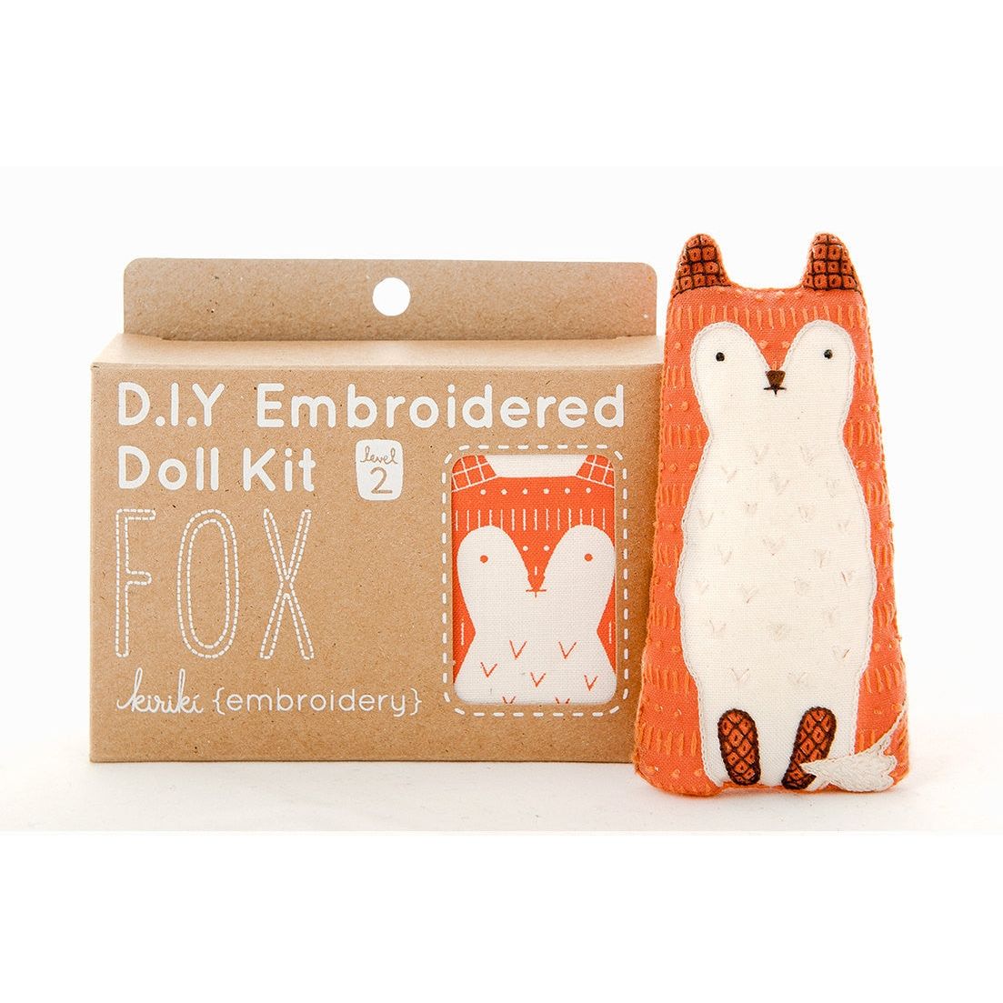 D.I.Y. FOX EMBROIDERED DOLL KIT