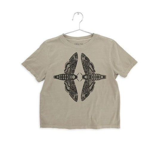 DUELING DEATHHEAD MOTHS CROP TEE BY BY GO TO THE DEVIL