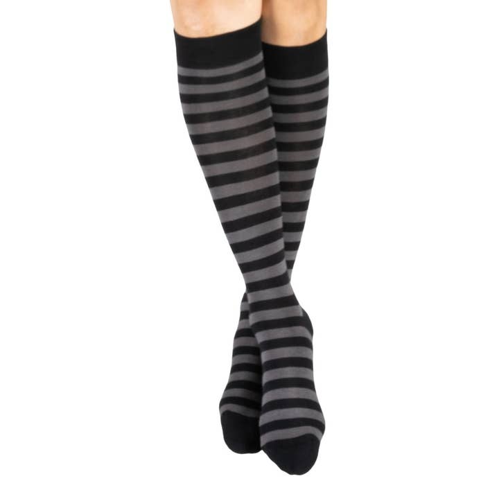 SMOKE AND BLACK HIGH SOCKS BY FOOTCLOTHES
