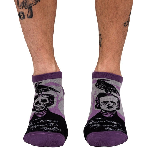 THE RAVEN POE ANKLE SOCKS BY FOOTCLOTHES