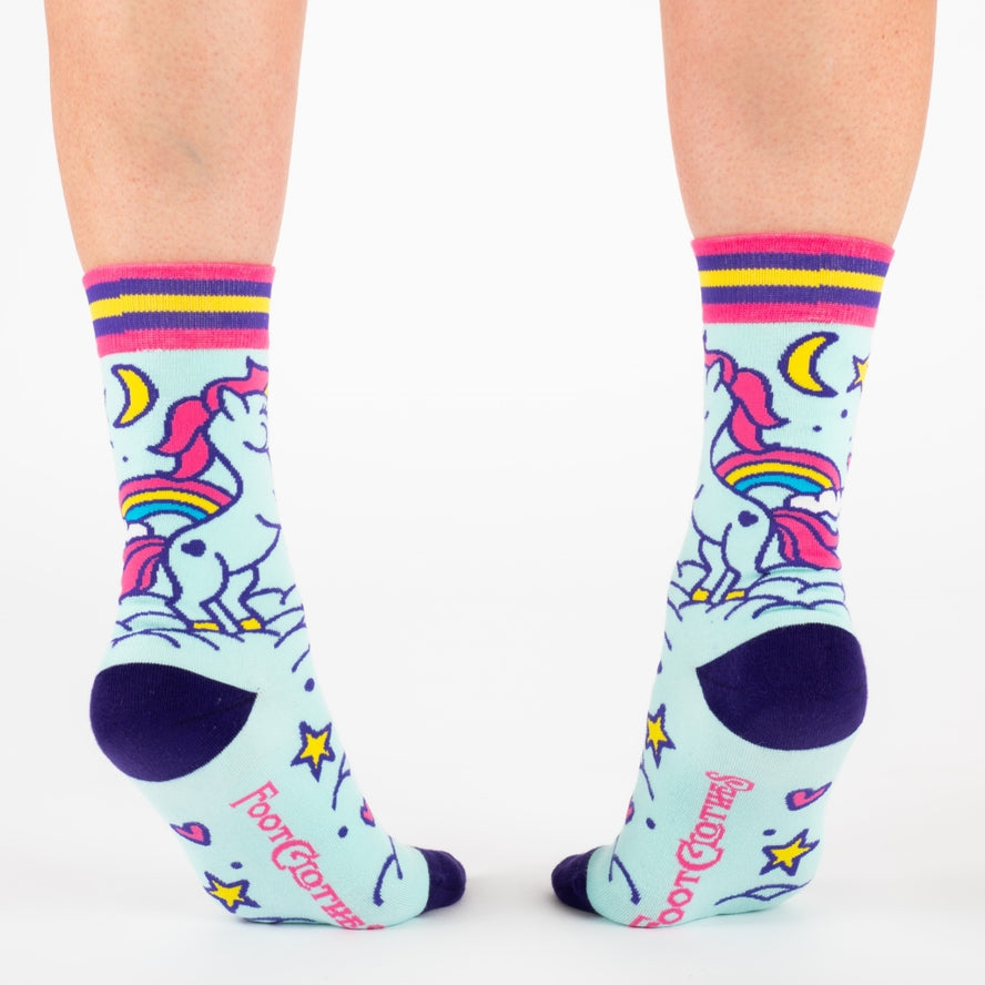 CUTE UNICORN CREW SOCKS BY FOOTCLOTHES