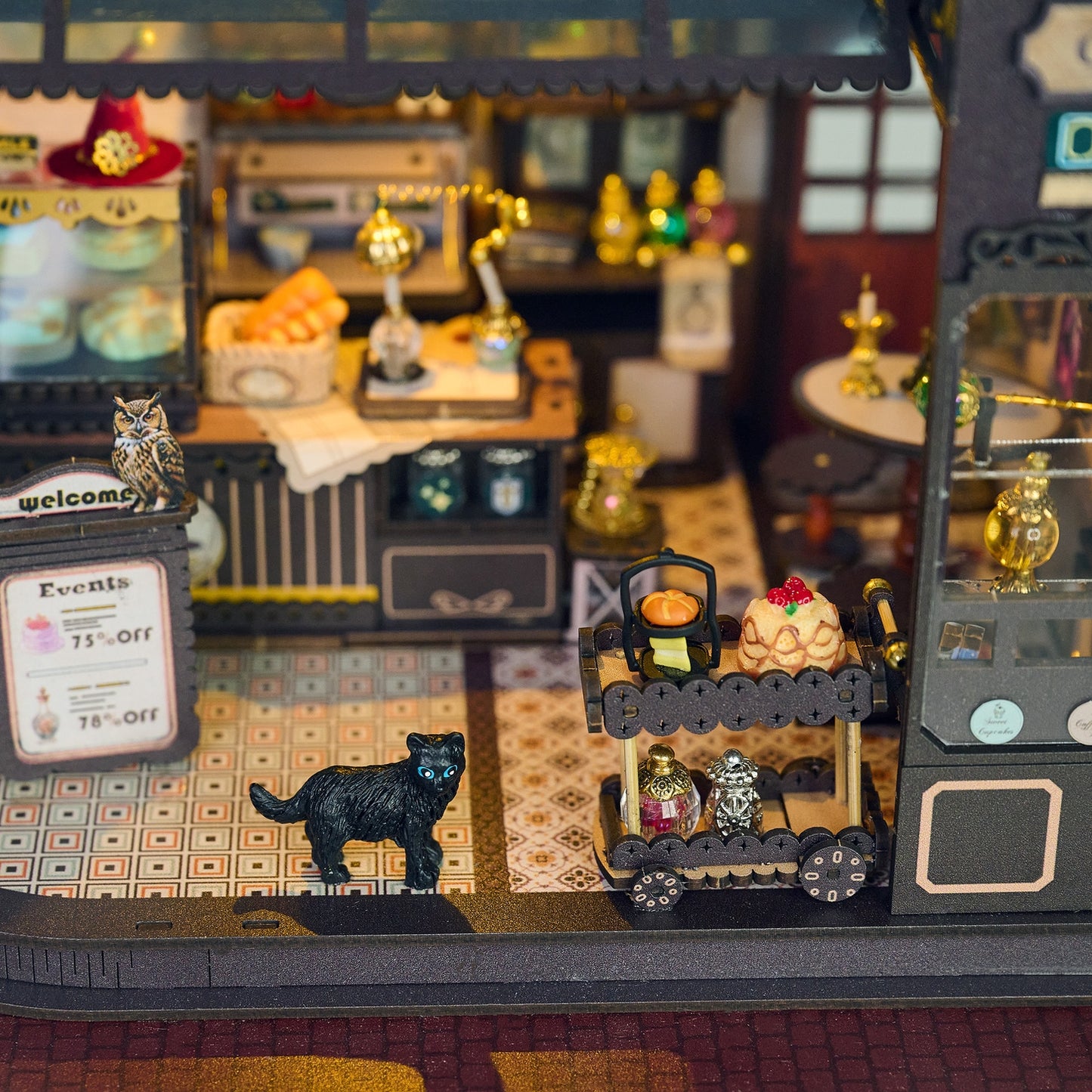MAGIC CAFE 3-D WOODEN MINIATURE BOOK NOOK KIT