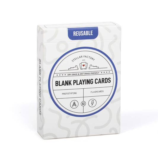 REUSABLE BLANK PLAYING CARDS