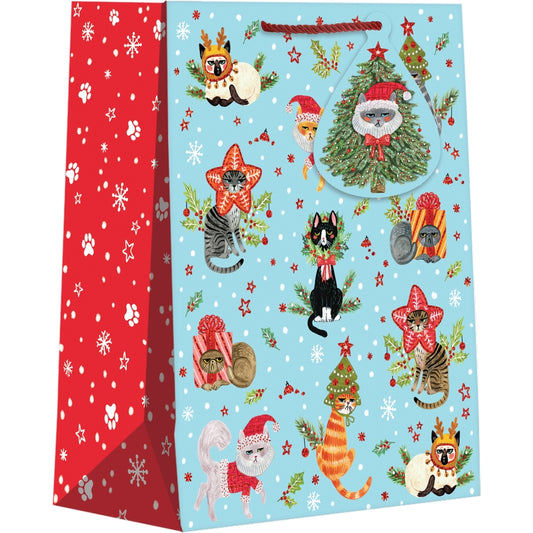 FESTIVE CATS HOLIDAY GIFT BAG