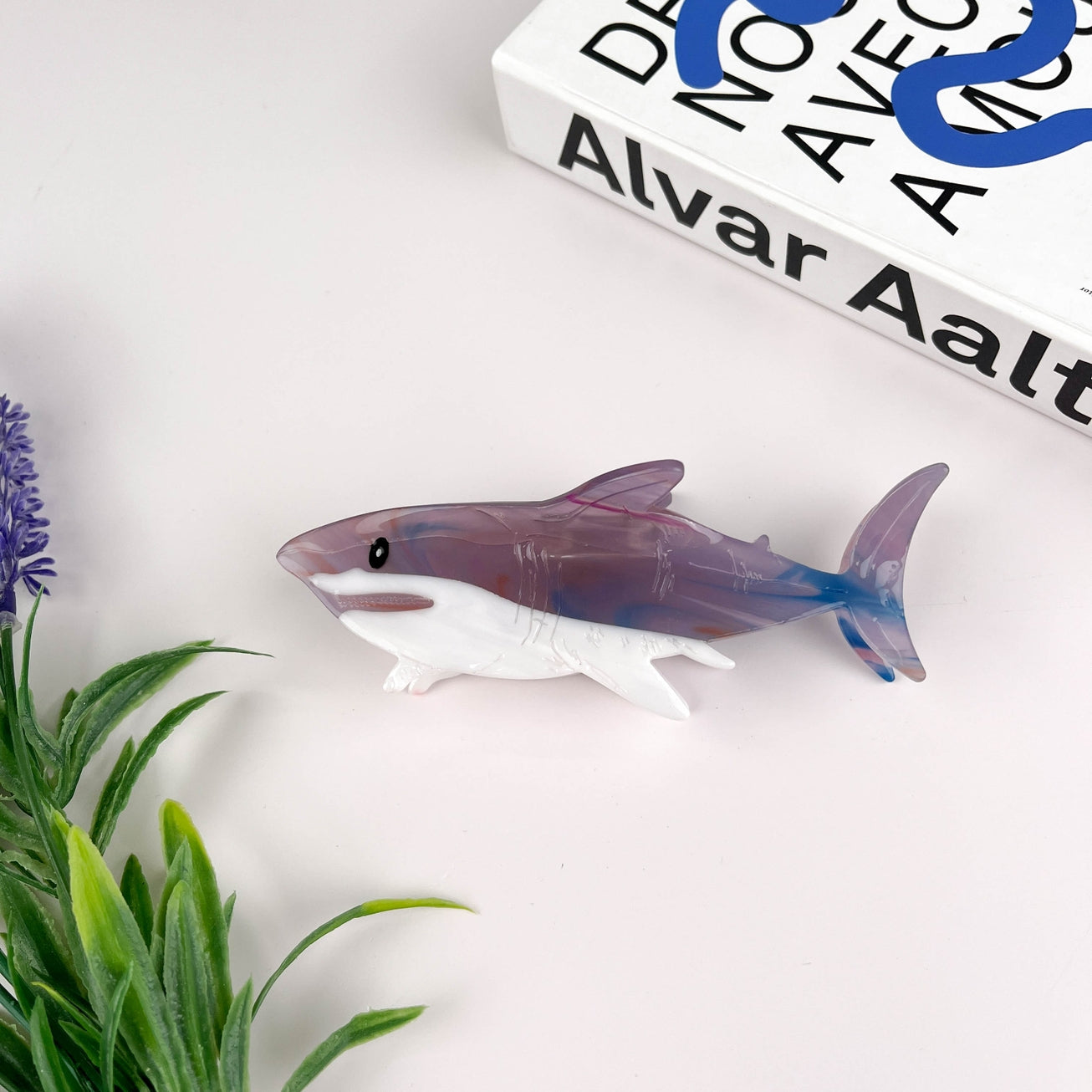 GREAT WHITE SHARK HAIR CLAW CLIP