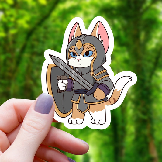 CAT PALADIN RPG CLASS STICKER