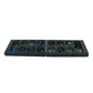 AFRICAN STONE GAME - DARK FOLDING WOOD BOARD AND GLASS STONES (MANCALA)