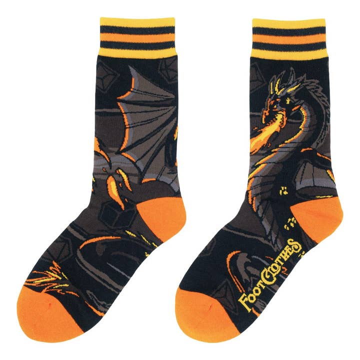 DRAGON'S FLAME CREW SOCKS BY FOOTCLOTHES