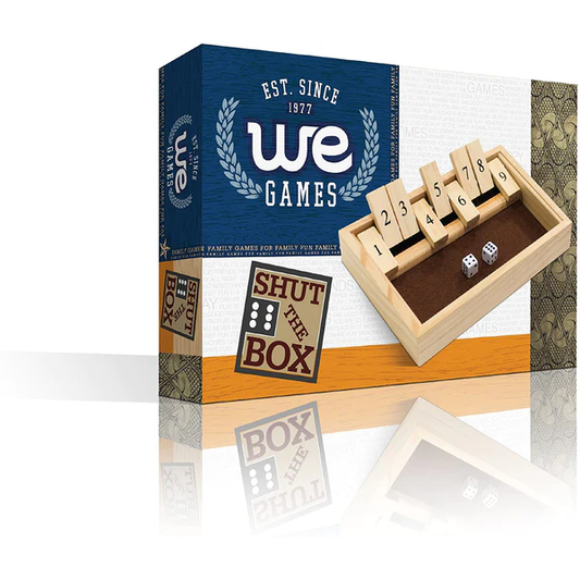 SHUT THE BOX PINE WOOD 9 NUMBERS