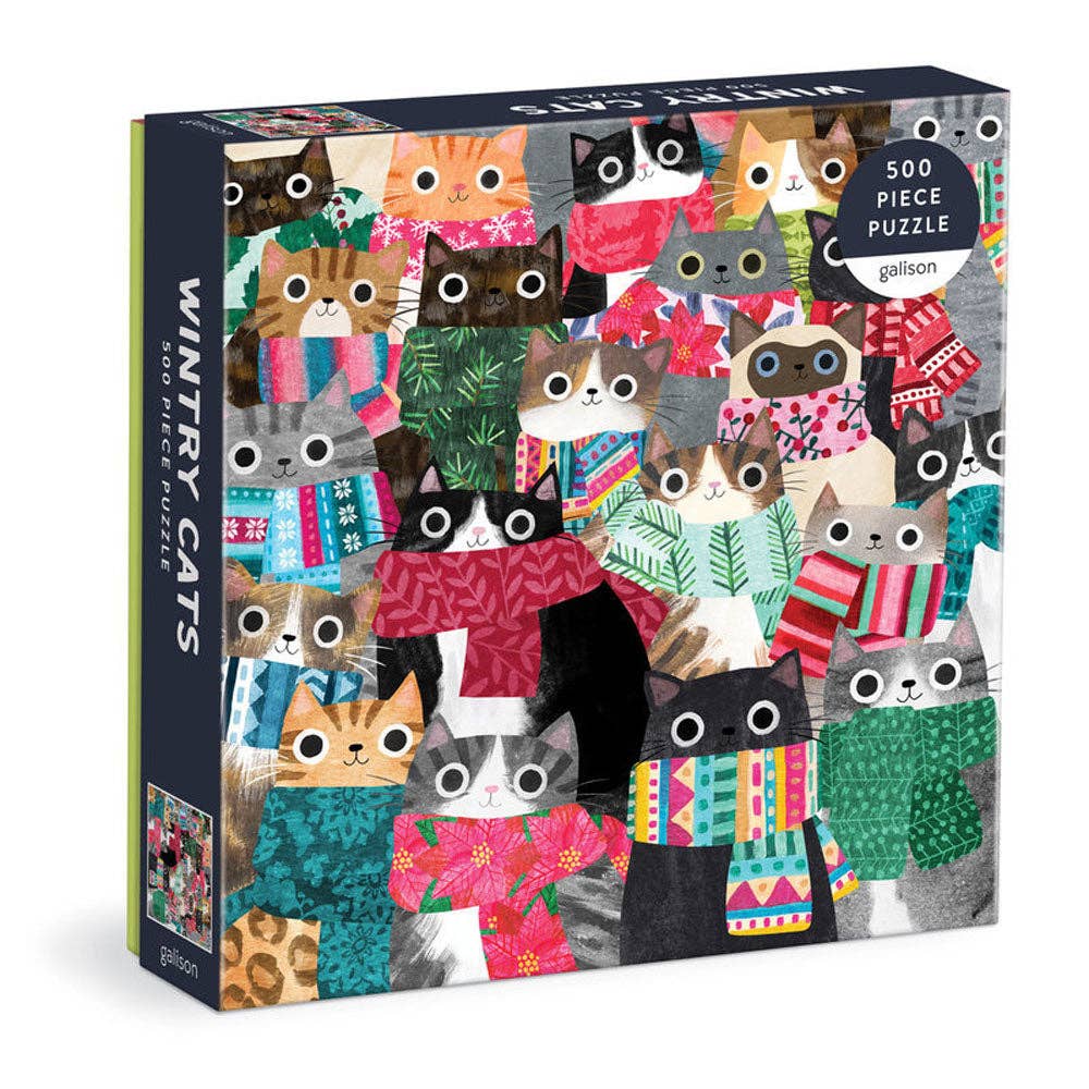 WINTRY CATS 500 PIECE PUZZLE