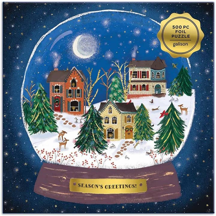 WINTER SNOW GLOBE 500PC PUZZLE