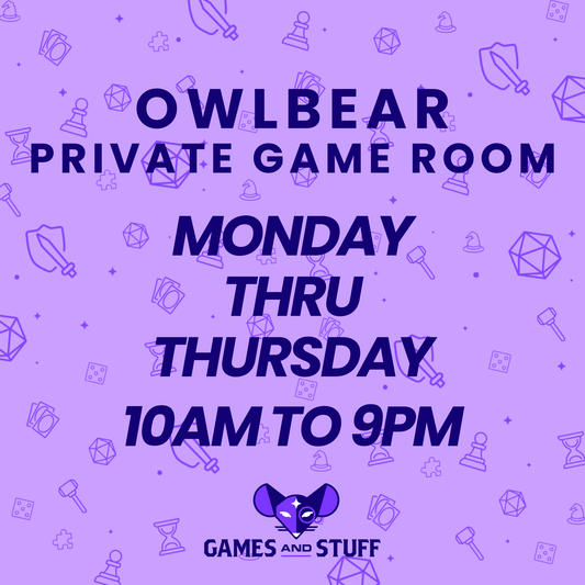 OWLBEAR PRIVATE GAME ROOM - MONDAY THRU THURSDAY FULL DAY