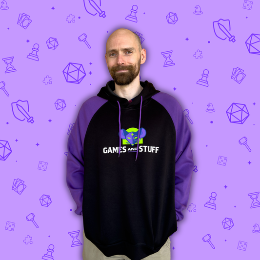GAMES & STUFF PURPLE SLEEVE HOODIE