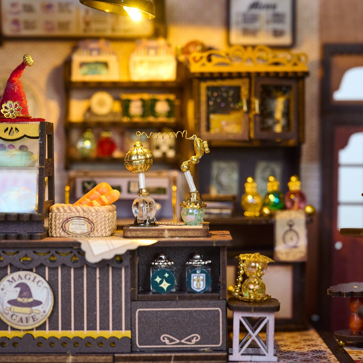 MAGIC CAFE 3-D WOODEN MINIATURE BOOK NOOK KIT