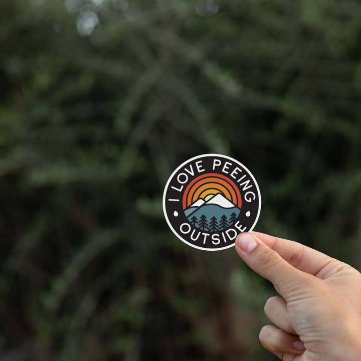 I LOVE PEEING OUTSIDE STICKER