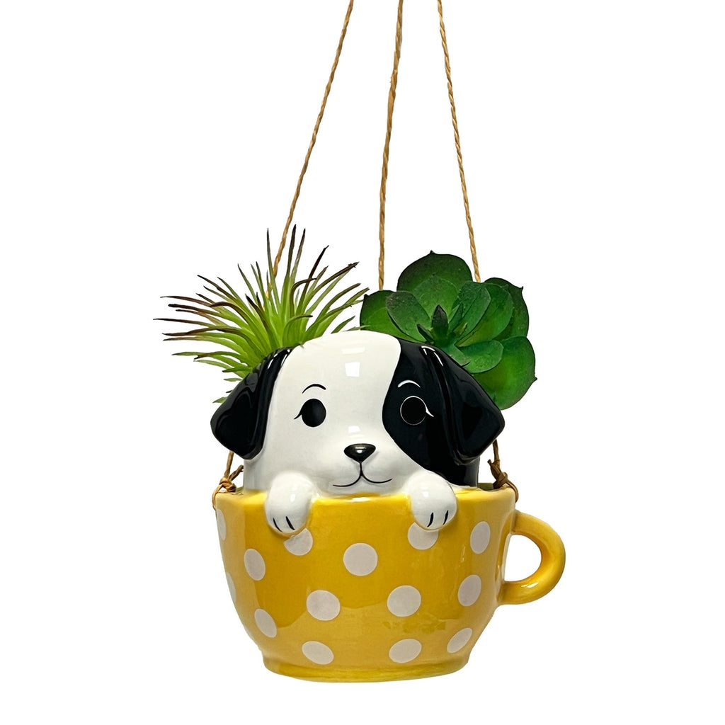 PUPS IN CUPS MINI HANGING PLANTER