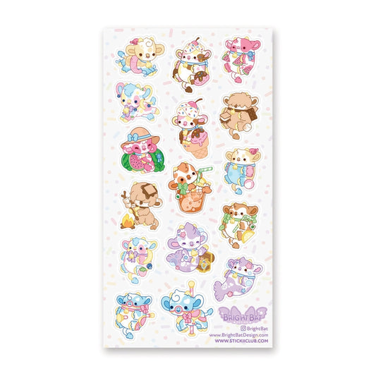 CUTIE COW CREW STICKER SHEET
