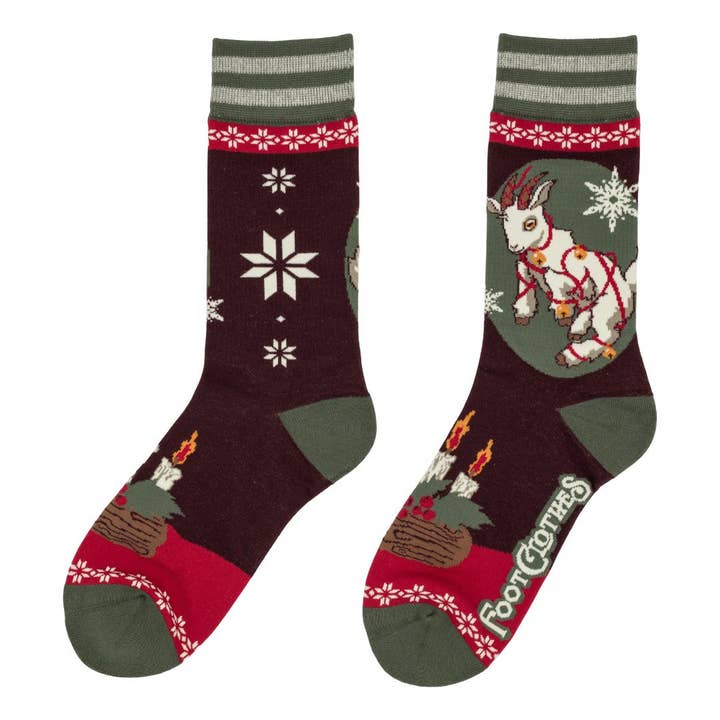 YULE GOAT CREW SOCKS BY FOOTCLOTHES