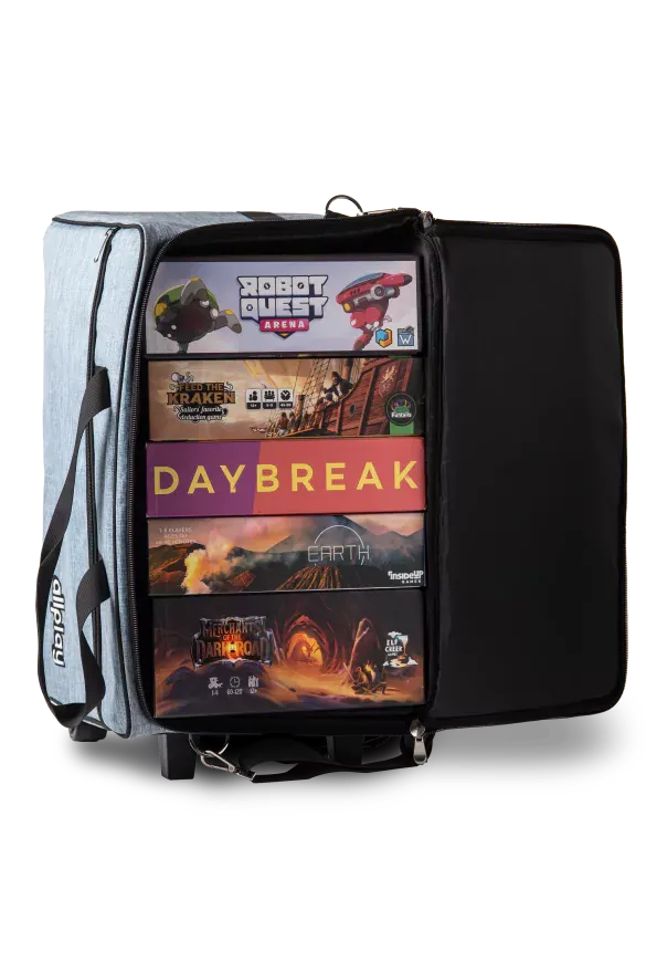 PREMIUM ROLLING BOARD GAME BAG SKY BLUE