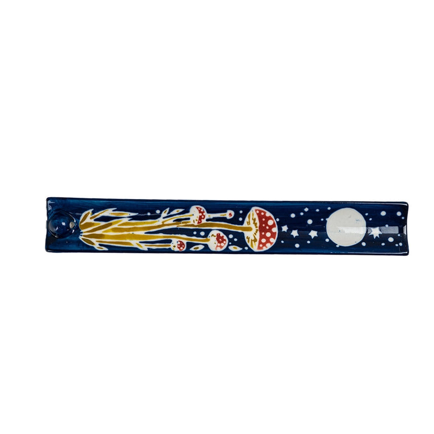 HAND PAINTED TOADSTOOL CERAMIC INCENSE HOLDER