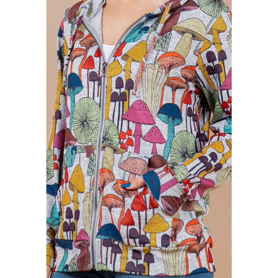 MUSHROOM FOREST ZIP HOODIE