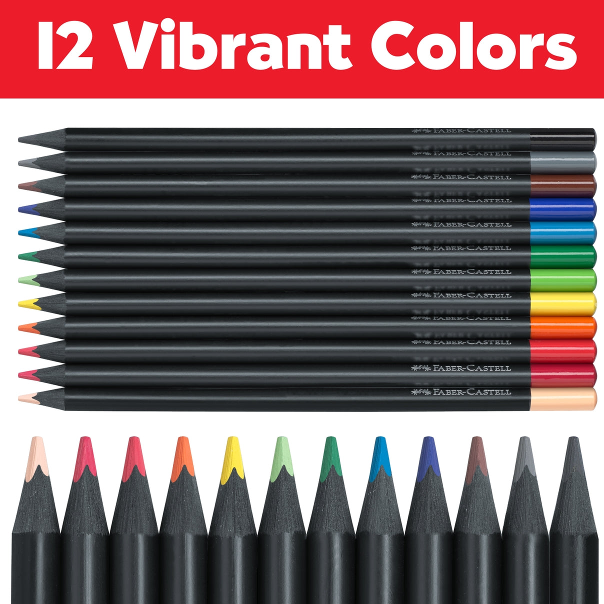 FABER-CASTELL SUPER SOFT COLOR PENCIL SET: BLACK EDITION