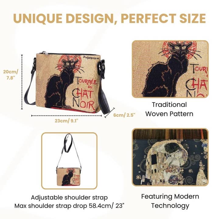 TAPESTRY TOURNEE DU CHAT NOIR CROSS BODY BAG
