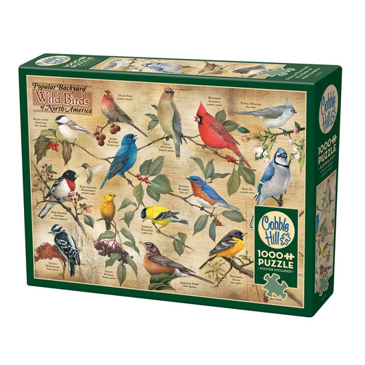 POPULAR BACKYARD WILD BIRDS OF NORTH AMERICA 1000PC PUZZLE
