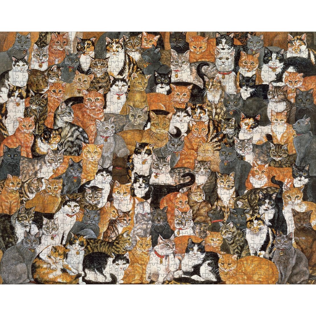 DOUBLE CAT SPREAD 1000PC PUZZLE