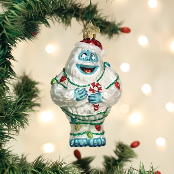 BUMBLE THE ABOMINABLE SNOW MONSTER GLASS HOLIDAY ORNAMENT