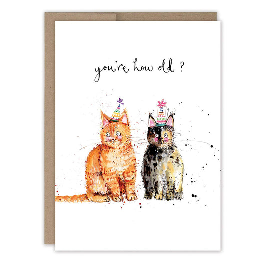 CATS YOU'RE HOW OLD? BIRTHDAY CARD