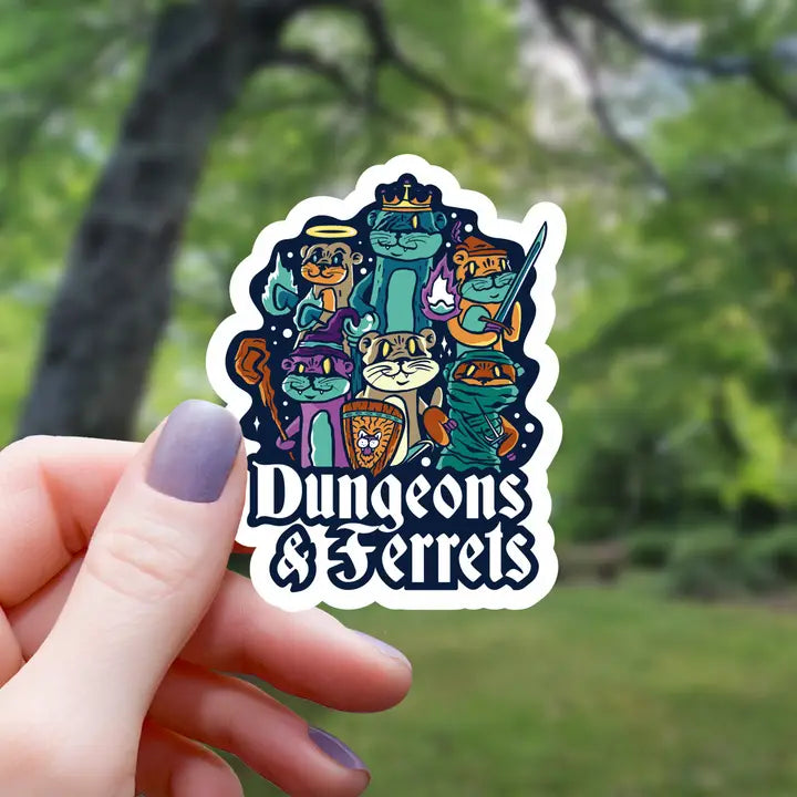 DUNGEONS AND FERRETS STICKER