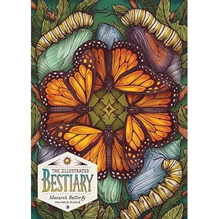 THE ILLUSTRATED BEASTIARY MONARCH BUTTERFLY 750PC JIGSAW PUZZLE