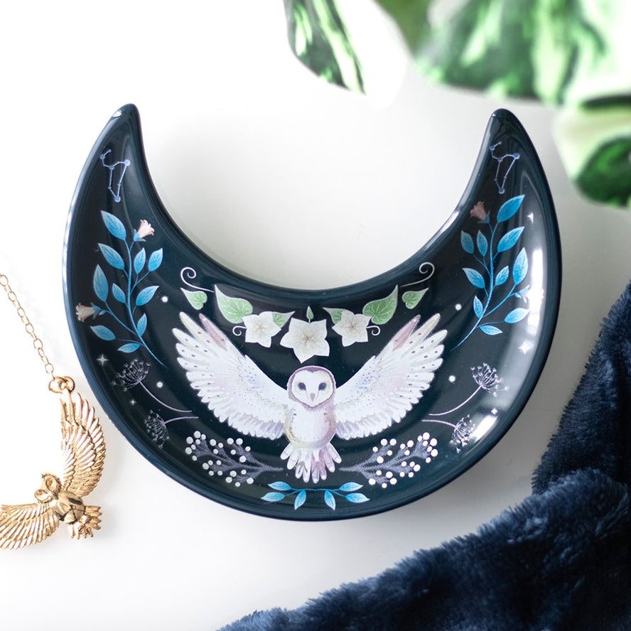 NIGHT FLIGHT OWL TRINKET DISH