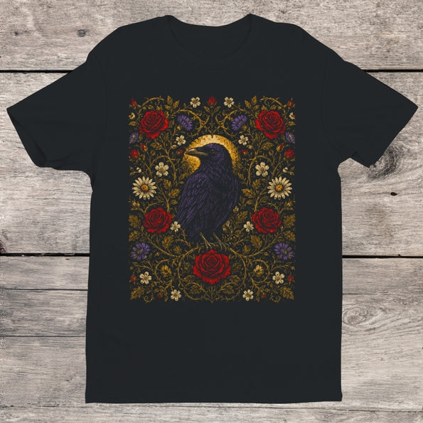 GOTHIC ROSES AND RAVENS T-SHIRT