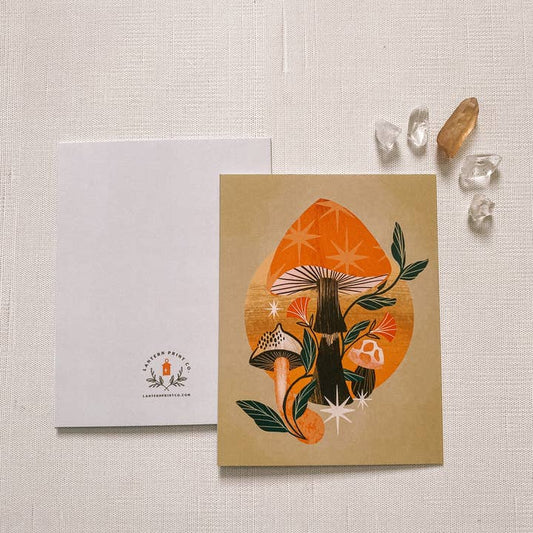 MUSHY SUNSET GREETING CARD