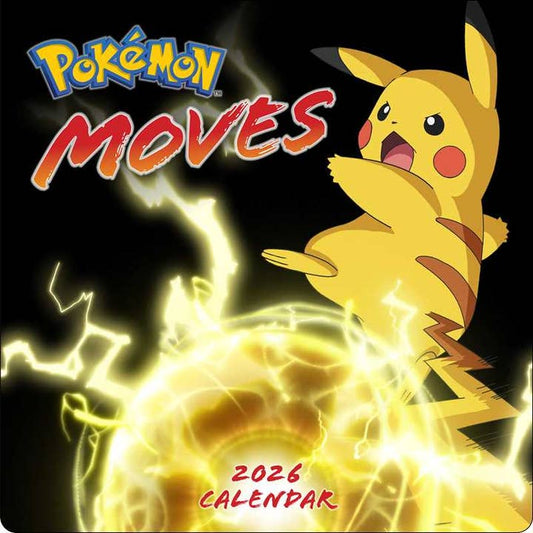 POKEMON MOVES WALL CALENDAR 2026