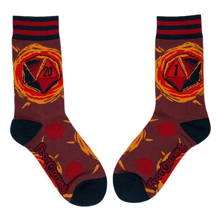 DICE OF DESTINY CREW SOCKS BY FOOTCLOTHES