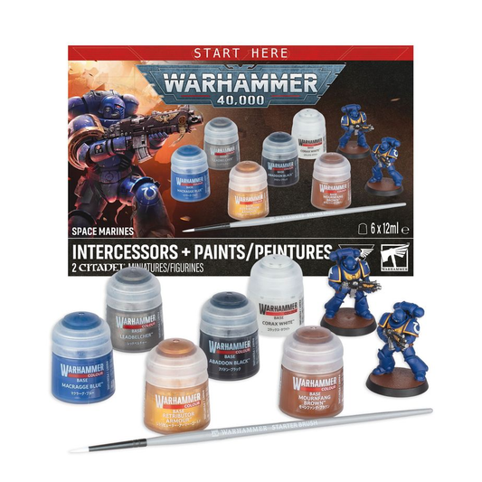 WARHAMMER 40,000 SPACE MARINE INTERCESSORS + PAINT