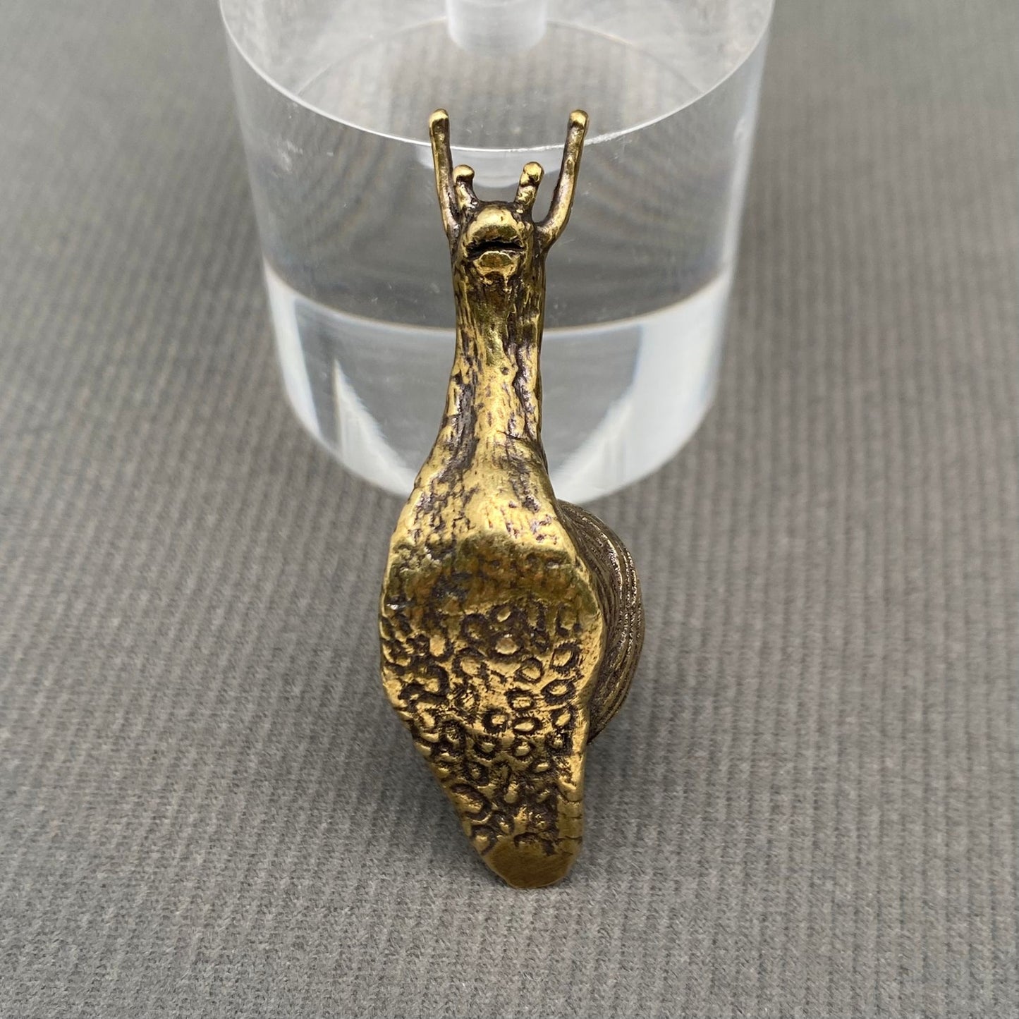 MINIATURE BRASS GARDEN SNAIL