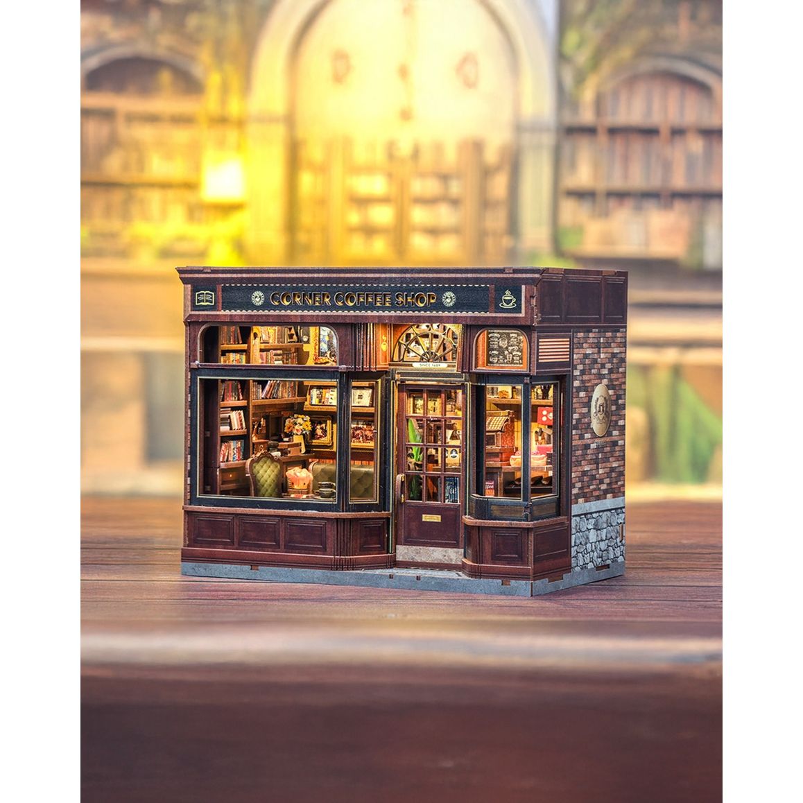 CORNER COFFEE SHOP 3-D DIY BOOK NOOK KIT