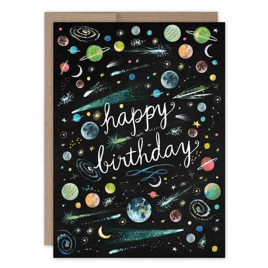 OUTER SPACE BIRTHDAY CARD